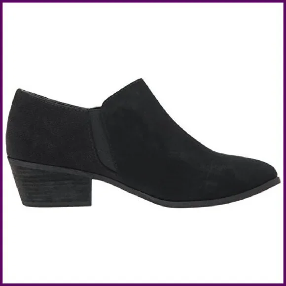 Women's Ankle Boots Size 6 Microfiber Suede Memory Foam Insole Heeled
